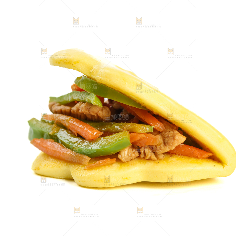 荷叶饼夹青椒肉丝