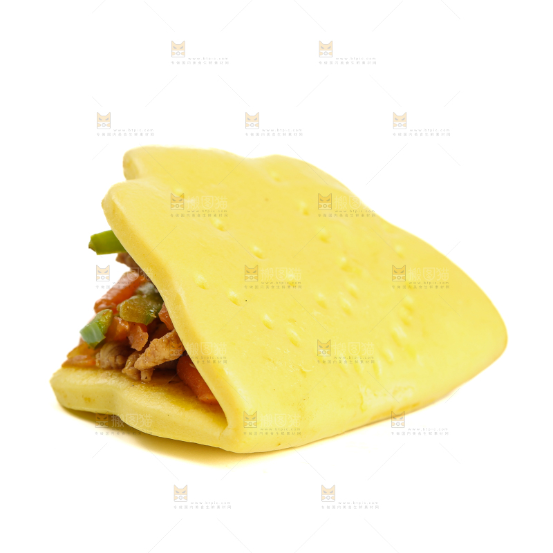 荷叶饼夹青椒肉丝
