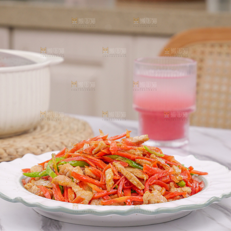胡萝卜炒肉丝