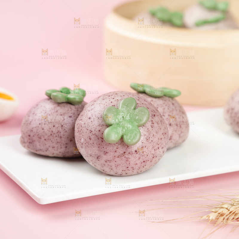 紫薯山竹包