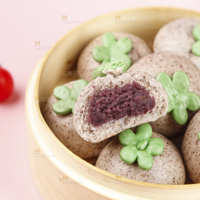 紫薯山竹包