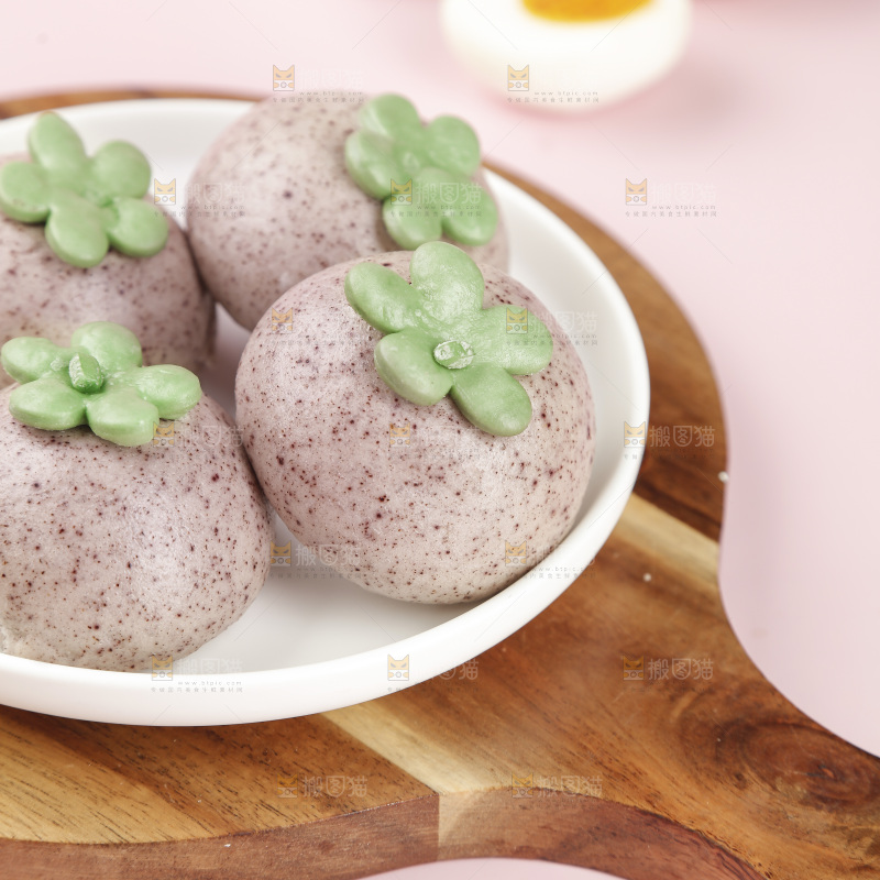 紫薯山竹包