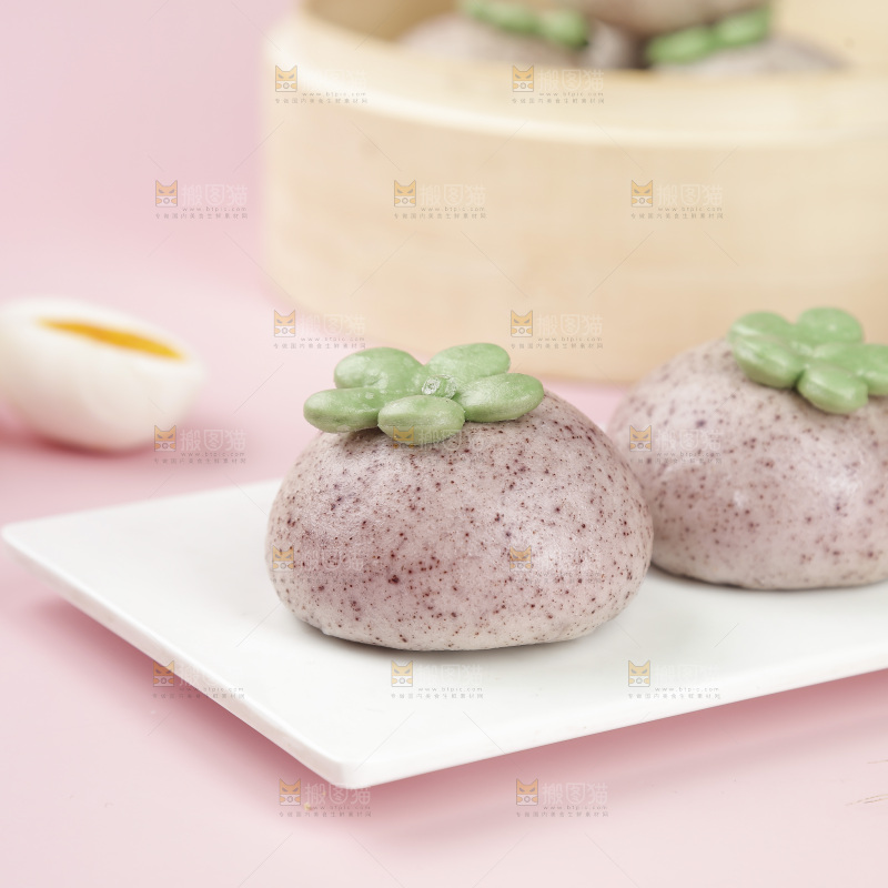 紫薯山竹包