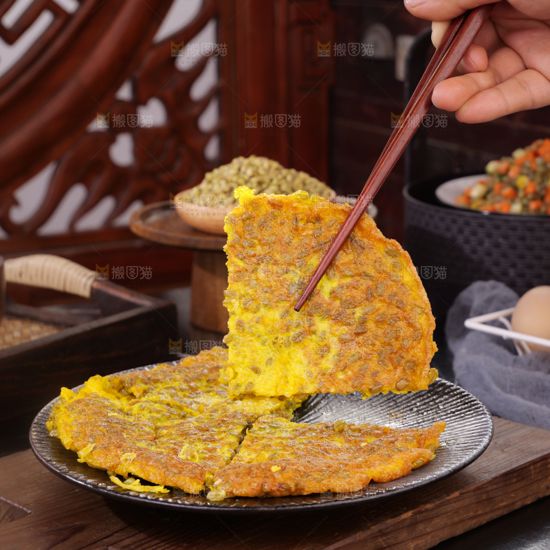 青麦仁煎蛋