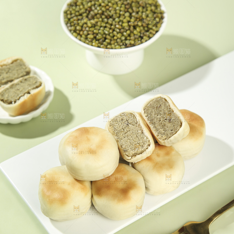 冰皮绿豆饼