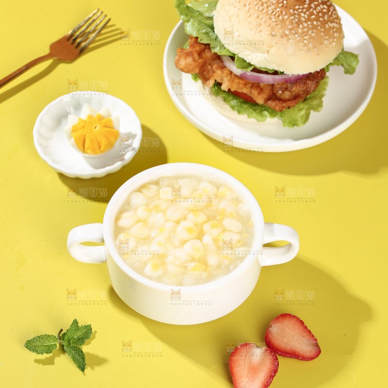 脱皮玉米羹