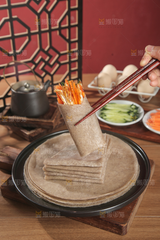 黑全麦卷饼