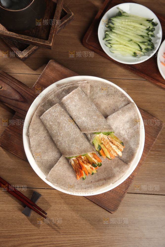 黑全麦卷饼