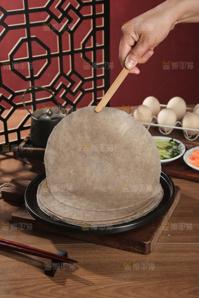 黑全麦卷饼
