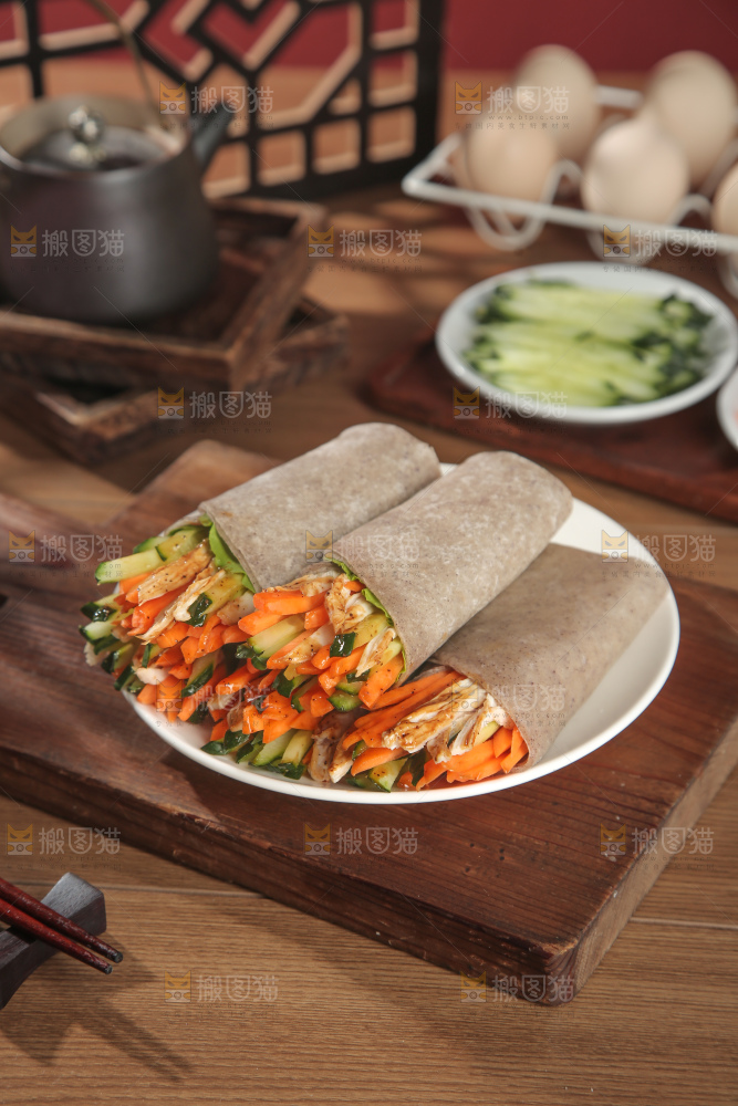 黑全麦卷饼