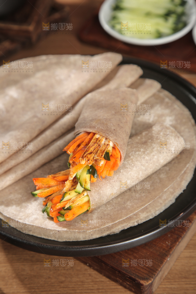 黑全麦卷饼