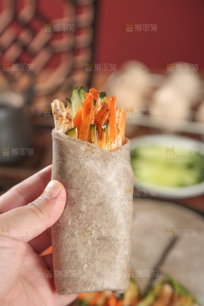 黑全麦卷饼