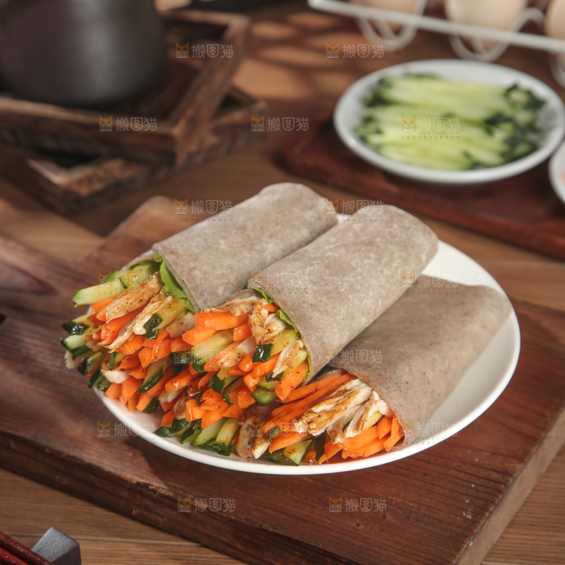 黑全麦卷饼