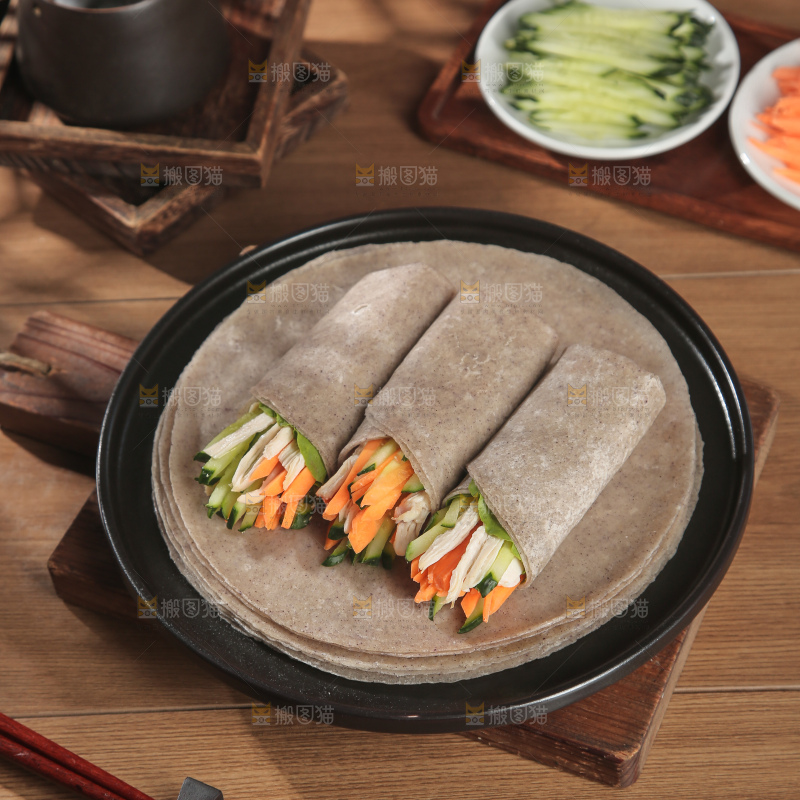 黑全麦卷饼