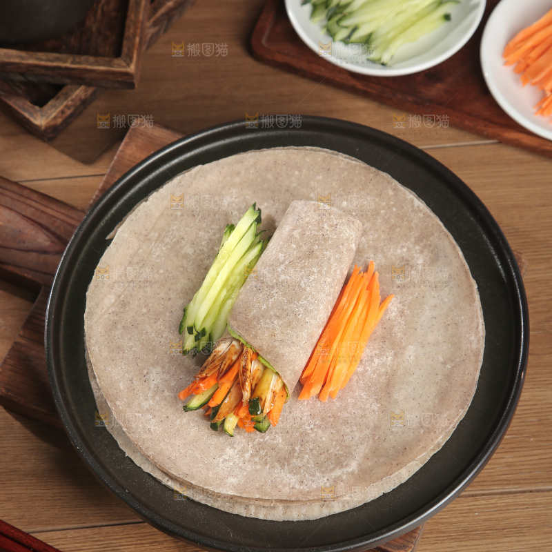 黑全麦卷饼