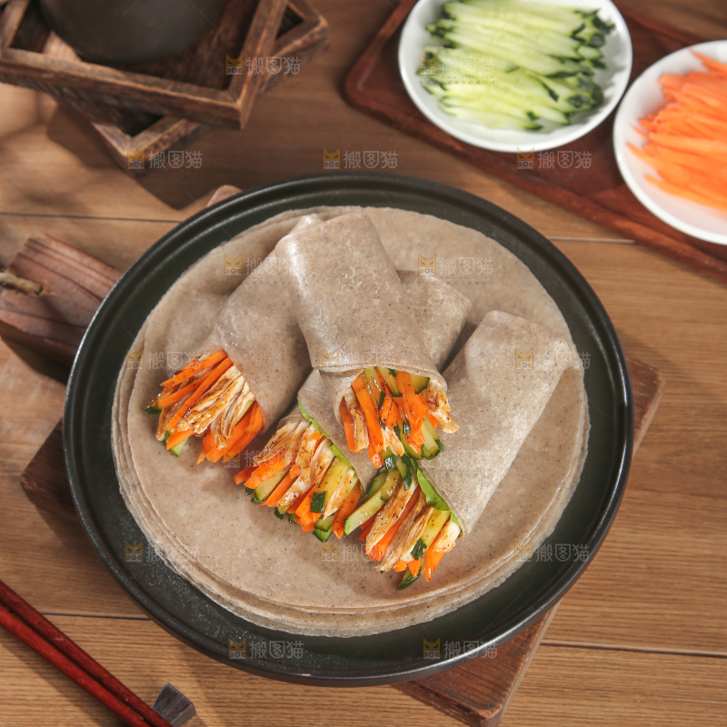 黑全麦卷饼