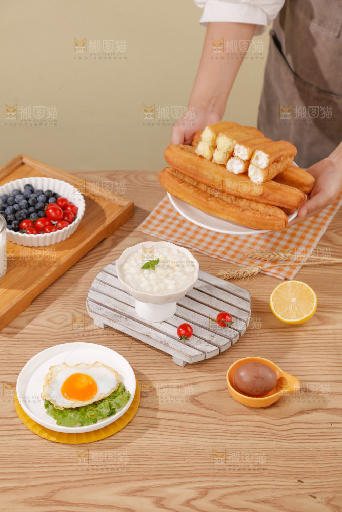 油条玉米羹组合