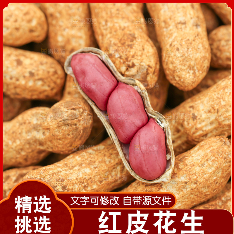 红皮花生