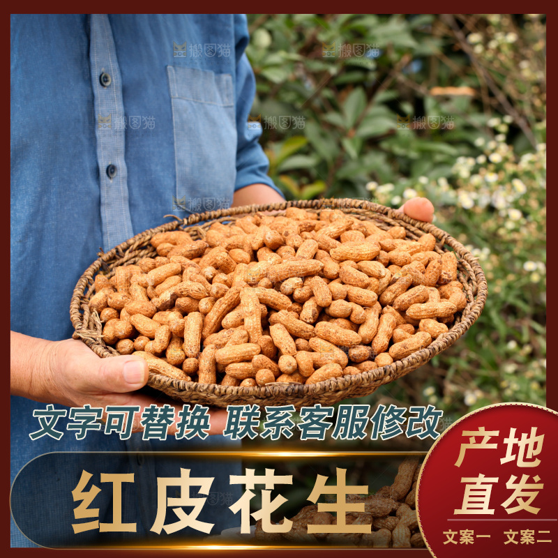 红皮花生