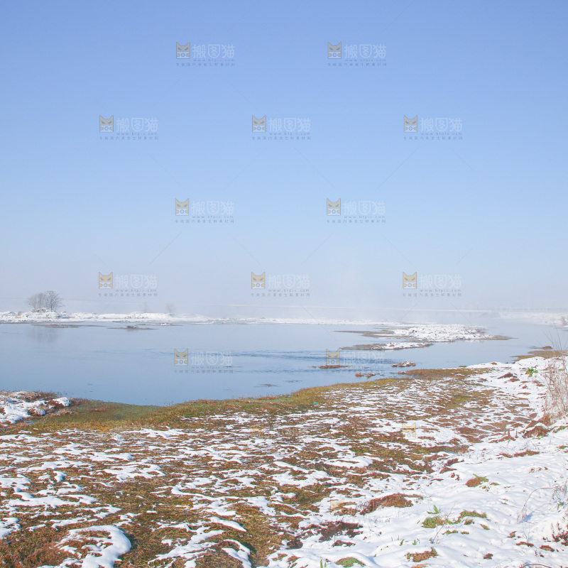 村落雪景下雪