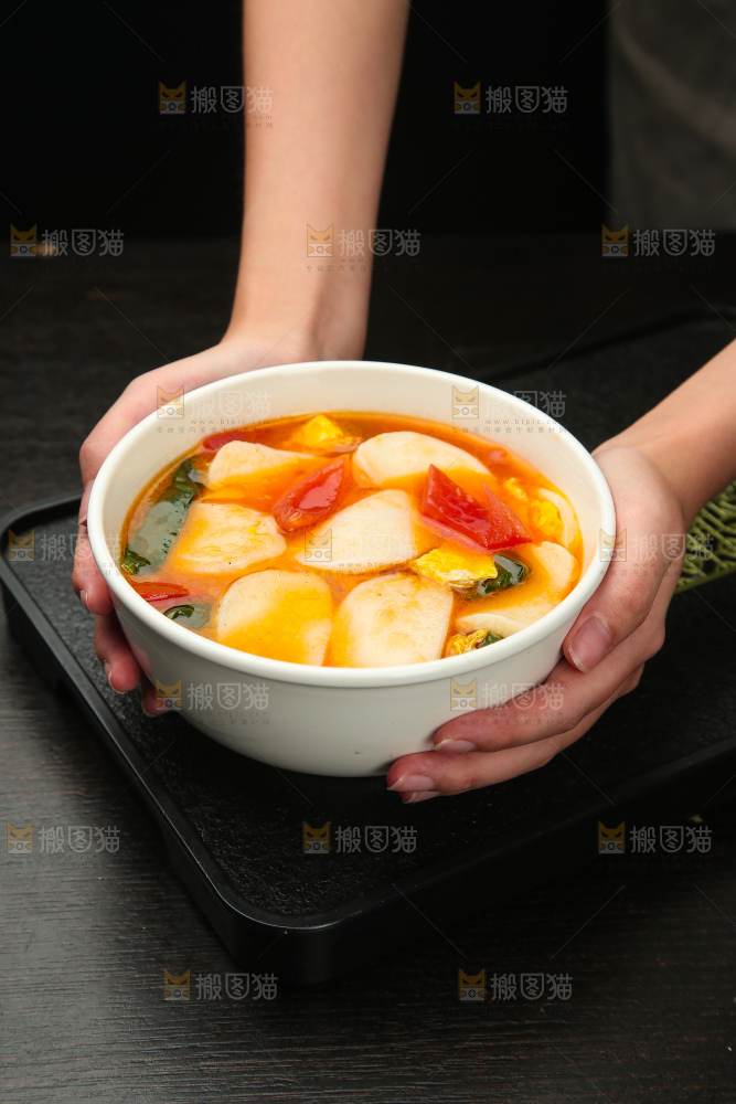 西红柿年糕汤