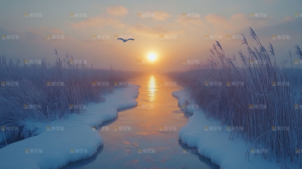 飞鸟湿地栖息鸟类生态水域风景