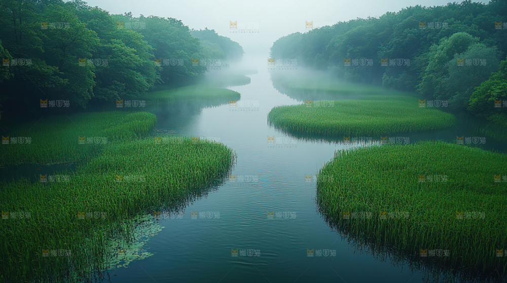 湿地栖息地沼泽自然环境保护区森林绿色