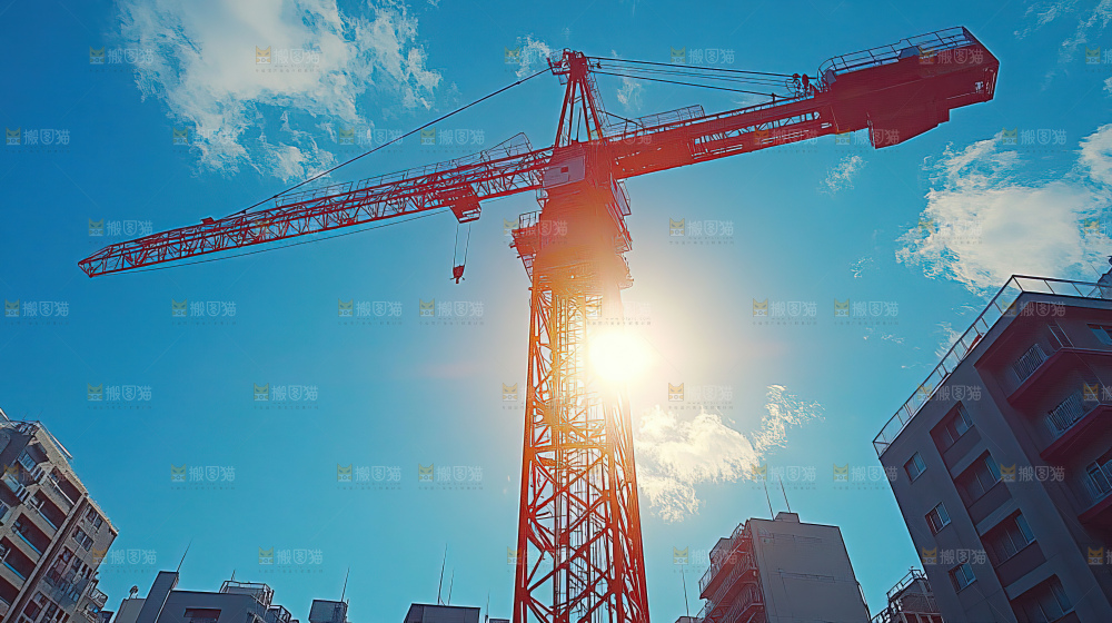城市建设发展工地工人团队企业概念
