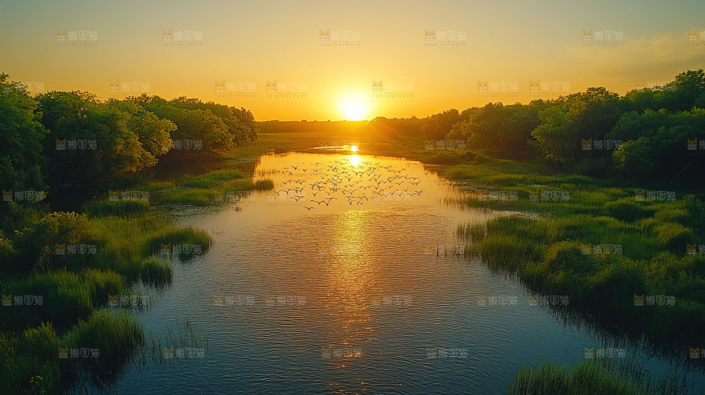 湿地栖息地沼泽自然环境保护区森林绿色