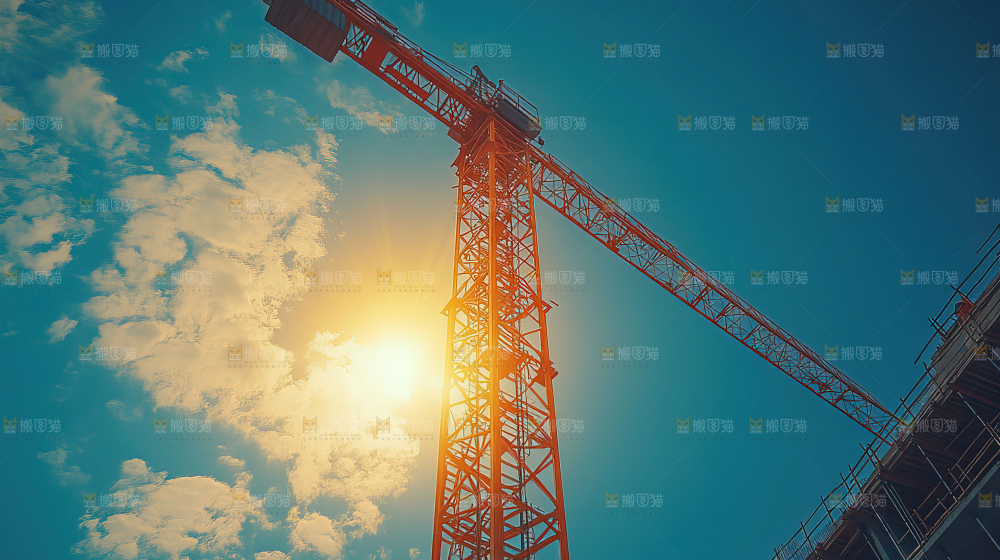 城市建设发展工地工人团队企业概念