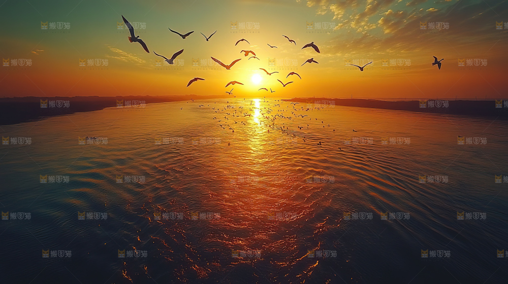 大海 海鸥 纯净 宁静 自然 风景