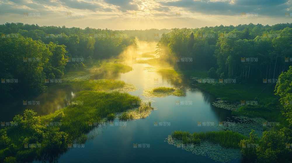 湿地栖息地沼泽自然环境保护区森林绿色