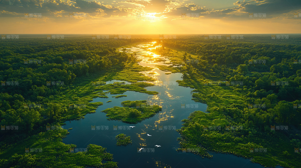 湿地栖息地沼泽自然环境保护区森林绿色