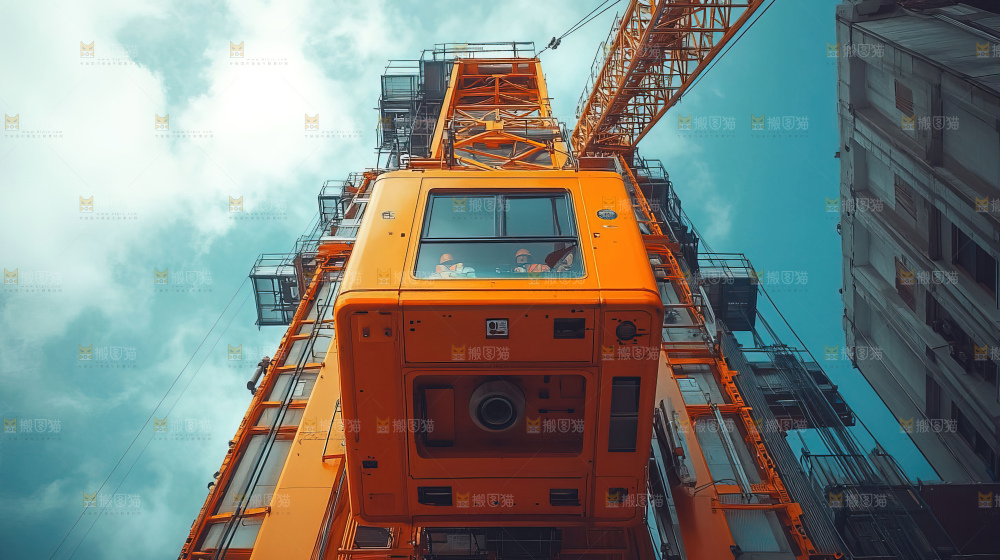城市建设发展工地工人团队企业概念
