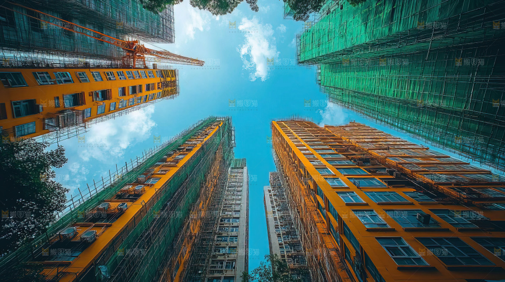 城市建设发展工地工人向上国富民强