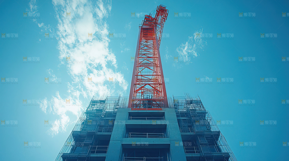 城市建设发展工地工人向上国富民强