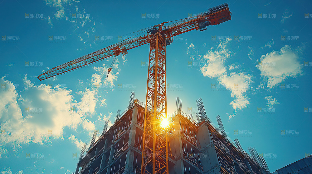城市建设发展工地工人向上国富民强