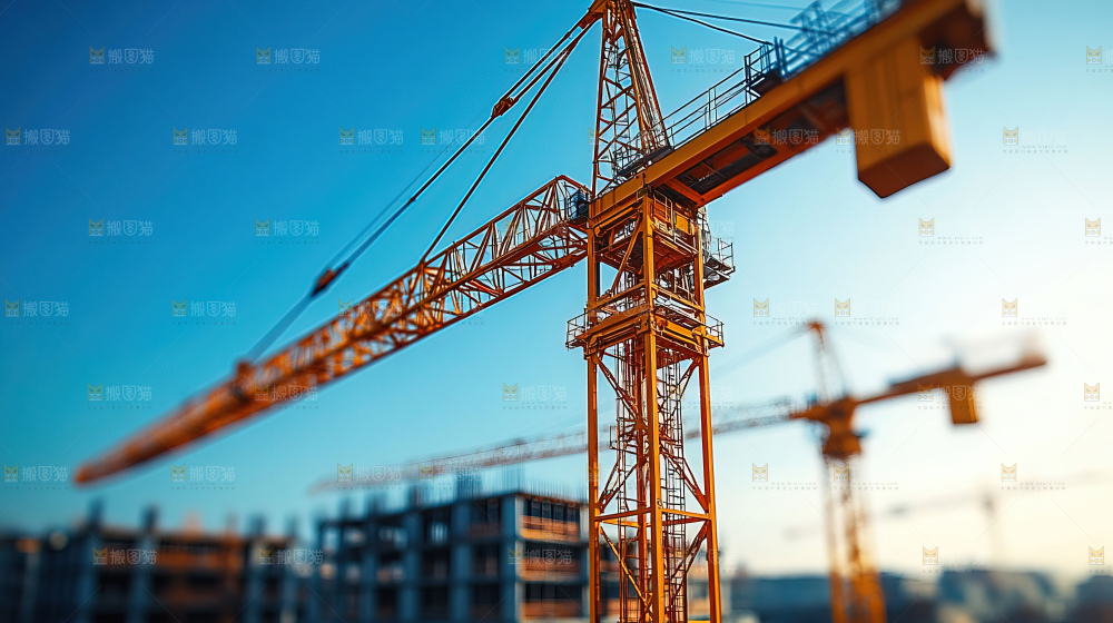 城市建设发展工地工人团队企业概念