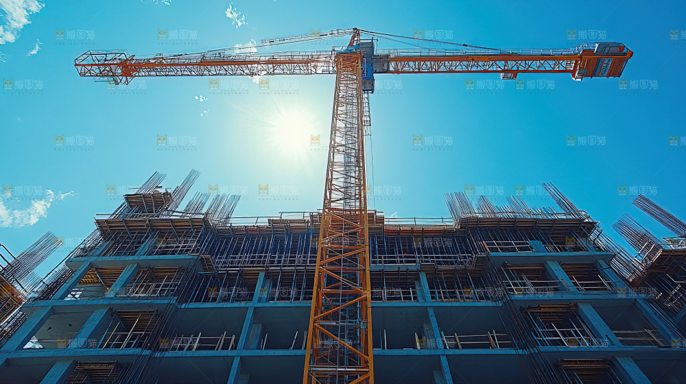 城市建设发展工地工人团队企业概念