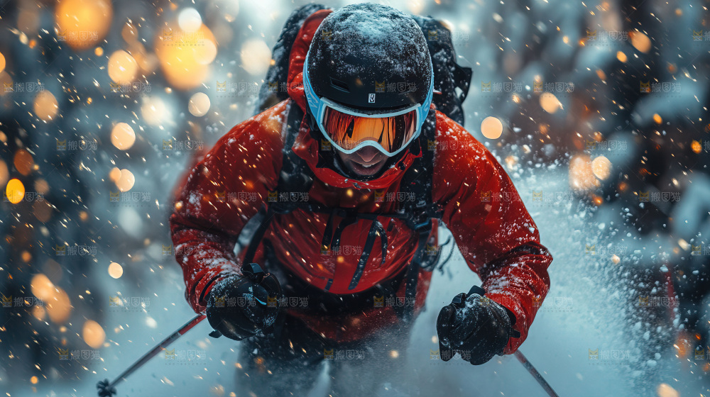 滑雪 竞赛 前进 励志 齐心协力 奋斗