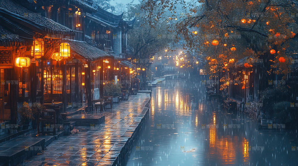 中秋素材团圆花灯月饼荷花灯赏月