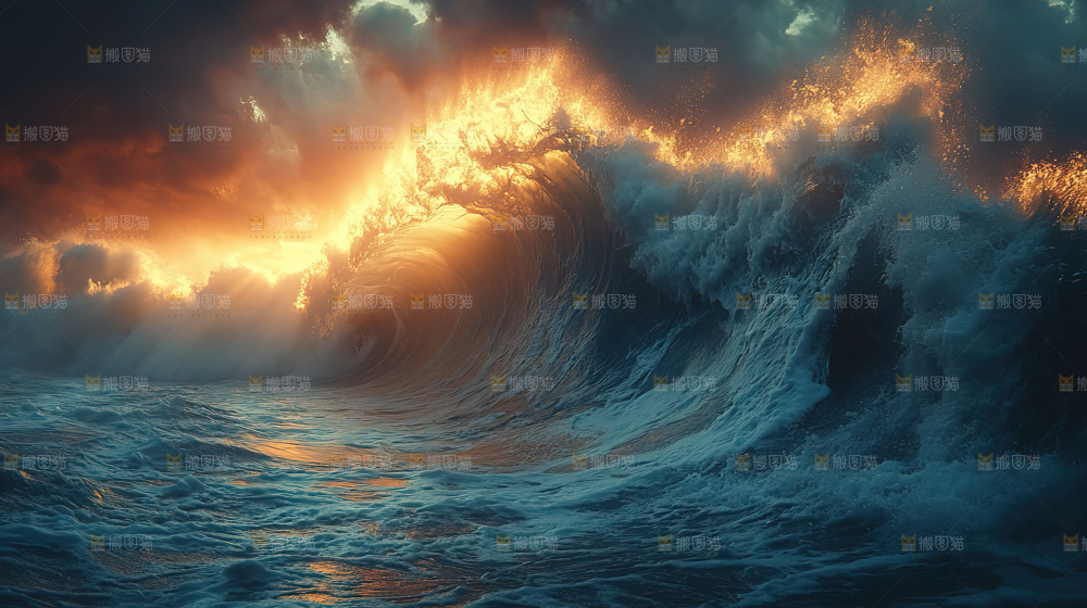 大海海浪纯净波涛探索冒险