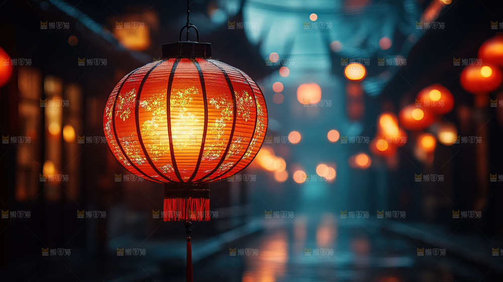 中秋素材团圆花灯月饼荷花灯赏月
