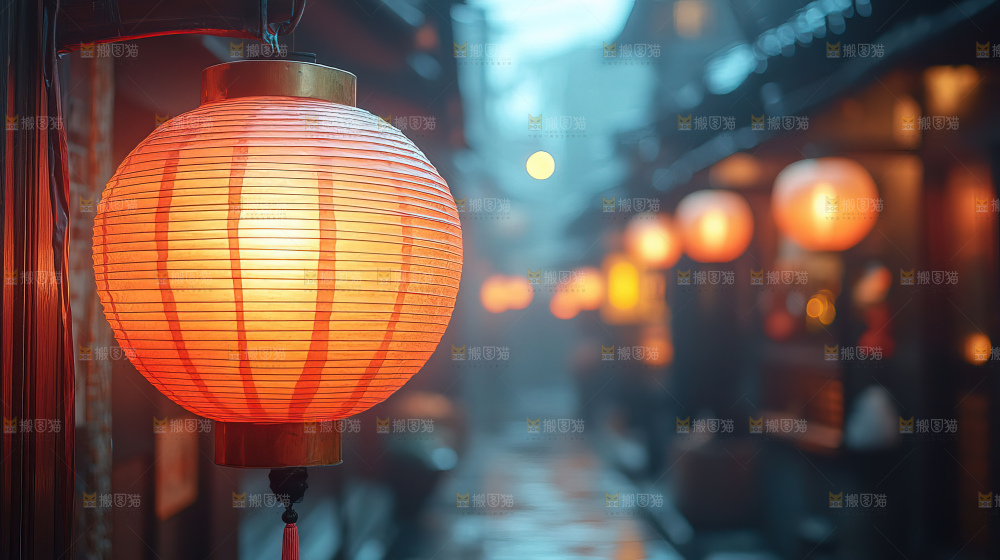 中秋素材团圆花灯月饼荷花灯赏月