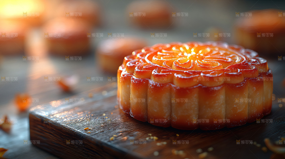 中秋素材团圆花灯月饼荷花灯赏月