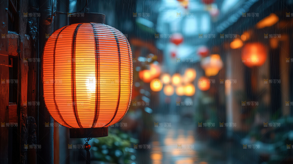 中秋素材团圆花灯月饼荷花灯赏月