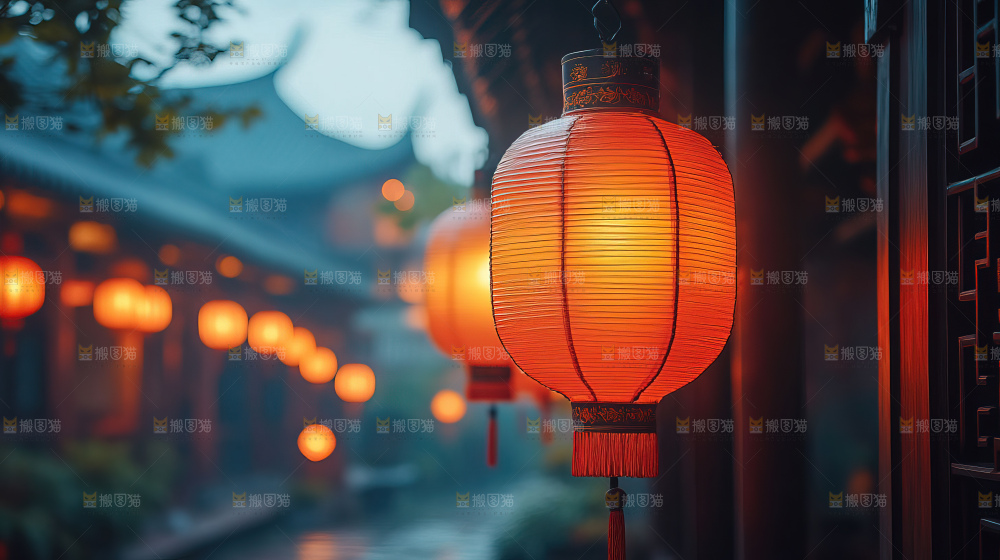中秋素材团圆花灯月饼荷花灯赏月