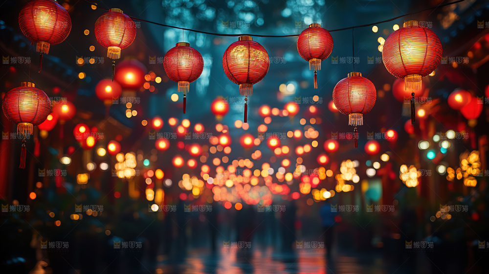 中秋素材团圆花灯月饼荷花灯赏月