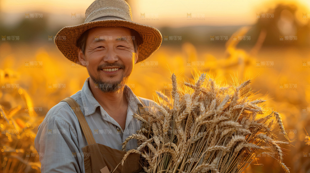 稻田收获 金色乡村振兴芒种