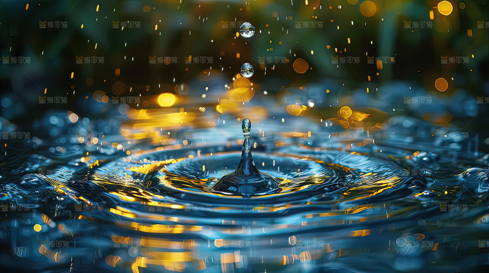 水滴 河流 波纹 纹理 湖 背景